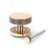 Polished Bronze Brompton Centre Door Knob (Beehive)