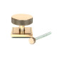 Polished Bronze Brompton Centre Door Knob (Square)