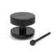 Black Brompton Centre Door Knob (Plain)