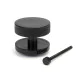 Black Brompton Centre Door Knob (Plain)
