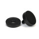 Black Brompton Centre Door Knob (Plain)