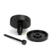 Black Brompton Centre Door Knob (Plain)