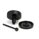Black Brompton Centre Door Knob (Art Deco)