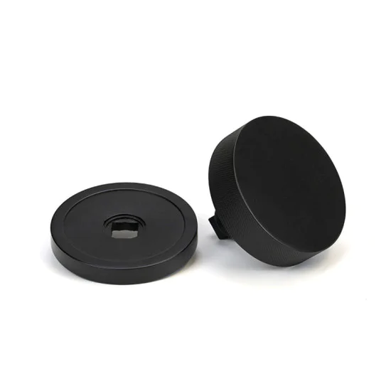 Matt Black Brompton Centre Door Knob (Plain)
