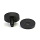 Matt Black Brompton Centre Door Knob (Plain)