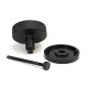 Matt Black Brompton Centre Door Knob (Beehive)