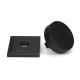 Matt Black Brompton Centre Door Knob (Square)
