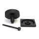 Matt Black Brompton Centre Door Knob (Square)