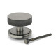 Pewter Brompton Centre Door Knob (Art Deco)