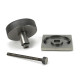 Pewter Brompton Centre Door Knob (Square)