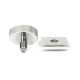 Polished Marine SS (316) Brompton Centre Door Knob (Square)