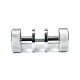 Polished Chrome Brompton Mortice/Rim Knob Set (Plain)