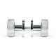 Polished Chrome Brompton Mortice/Rim Knob Set (Art Deco)