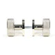 Polished Nickel Brompton Mortice/Rim Knob Set (Plain)