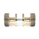Polished Bronze Brompton Mortice/Rim Knob Set (Plain)