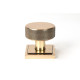 Polished Bronze Brompton Mortice/Rim Knob Set (Square)