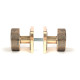 Polished Bronze Brompton Mortice/Rim Knob Set (Square)