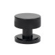 Black Brompton Mortice/Rim Knob Set (Art Deco)