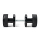 Black Brompton Mortice/Rim Knob Set (Beehive)