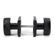 Black Brompton Mortice/Rim Knob Set (Square)