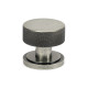 Pewter Brompton Mortice/Rim Knob Set (Art Deco)
