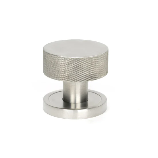 Satin Marine SS (316) Brompton Mortice/Rim Knob Set (Plain)