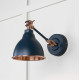 Smooth Copper Brindley Wall Light in Dusk