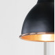 Smooth Copper Brindley Wall Light in Elan Black