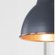 Smooth Copper Brindley Wall Light in Slate
