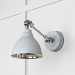 Smooth Nickel Brindley Wall Light in Birch