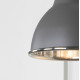 Smooth Nickel Brindley Wall Light in Bluff