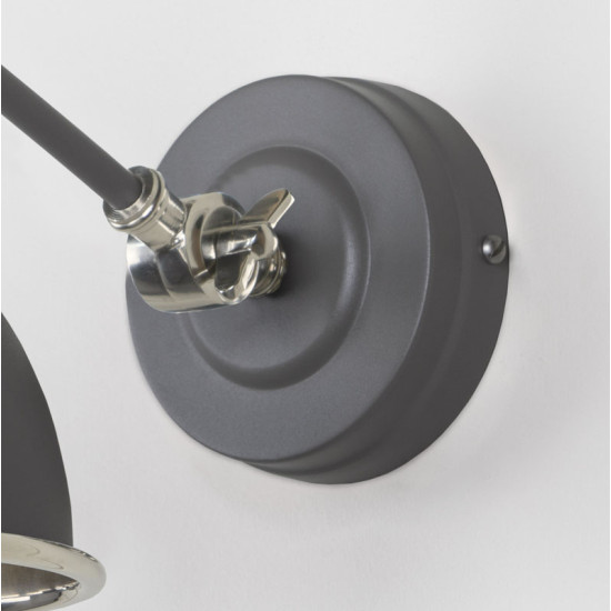 Smooth Nickel Brindley Wall Light in Bluff
