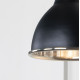 Smooth Nickel Brindley Wall Light in Elan Black