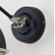 Smooth Nickel Brindley Wall Light in Elan Black