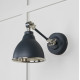 Smooth Nickel Brindley Wall Light in Soot