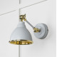 Smooth Brass Brindley Wall Light in Birch