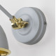 Smooth Brass Brindley Wall Light in Birch