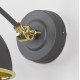 Smooth Brass Brindley Wall Light in Bluff