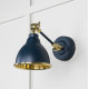 Smooth Brass Brindley Wall Light in Dusk