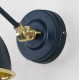 Smooth Brass Brindley Wall Light in Dusk
