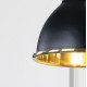 Smooth Brass Brindley Wall Light in Elan Black
