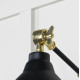 Smooth Brass Brindley Wall Light in Elan Black