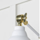 Smooth Brass Brindley Wall Light in Flock