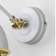 Smooth Brass Brindley Wall Light in Flock