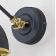 Smooth Brass Brindley Wall Light in Slate