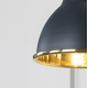 Smooth Brass Brindley Wall Light in Soot