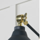 Smooth Brass Brindley Wall Light in Soot