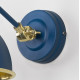 Smooth Brass Brindley Wall Light in Upstream