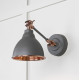 Hammered Copper Brindley Wall Light in Bluff