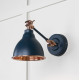 Hammered Copper Brindley Wall Light in Dusk